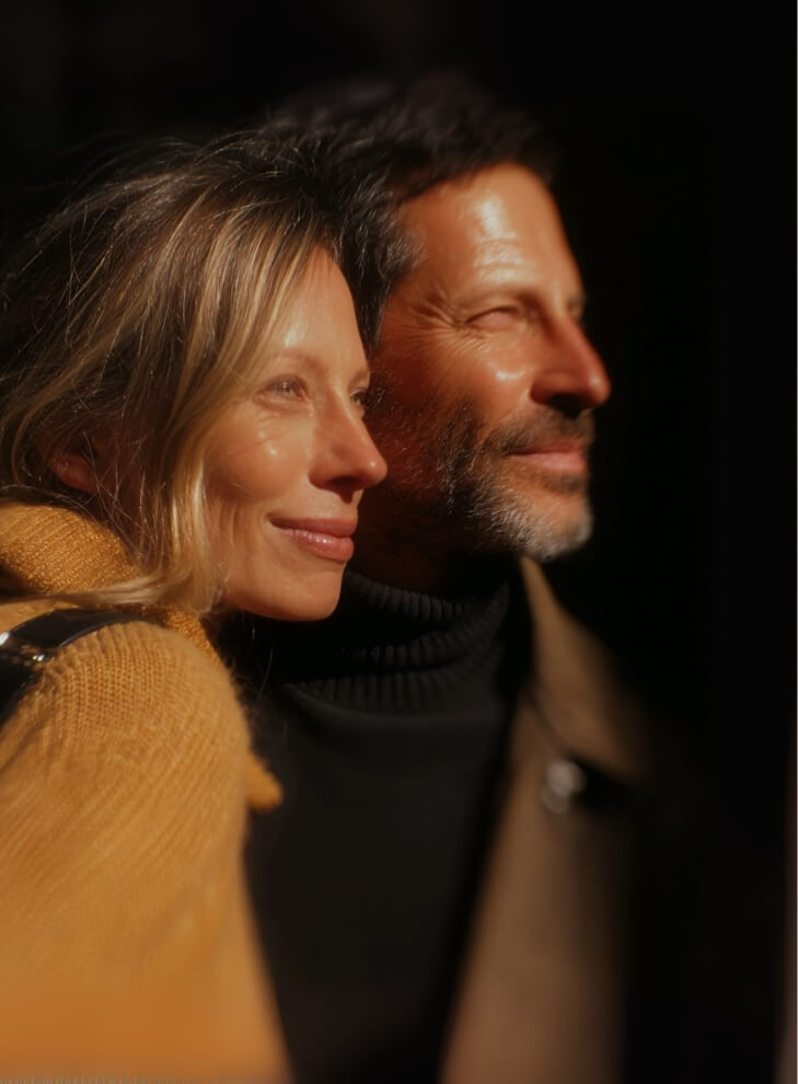 couple smiling